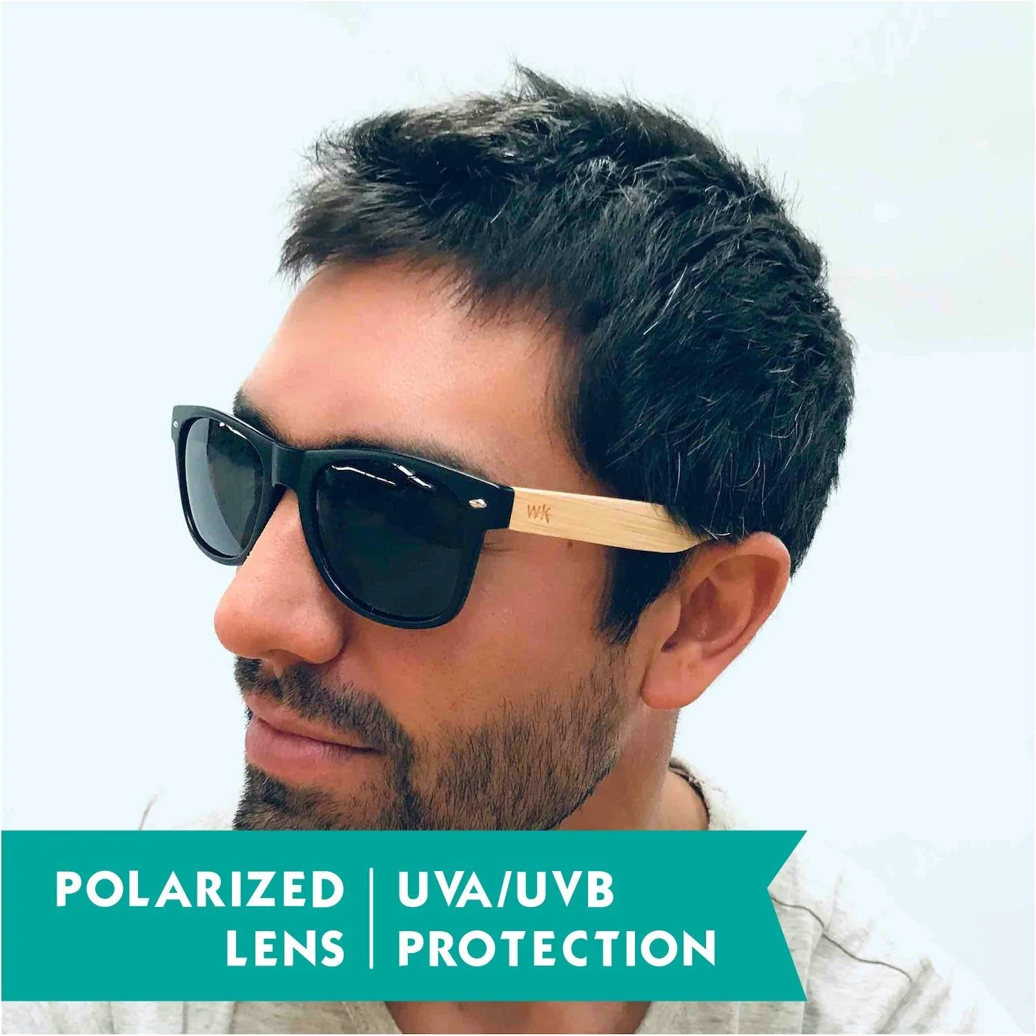 Bamboo Sunglasses Polarised for Men and Women - Black - Image 6