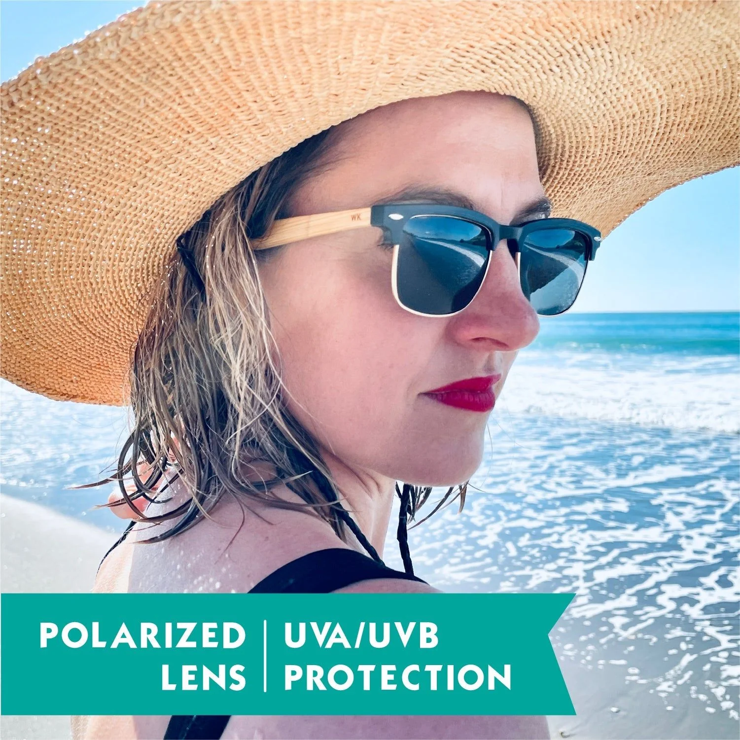 Bamboo Sunglasses Polarised for Men and Women - Club Master - Image 5
