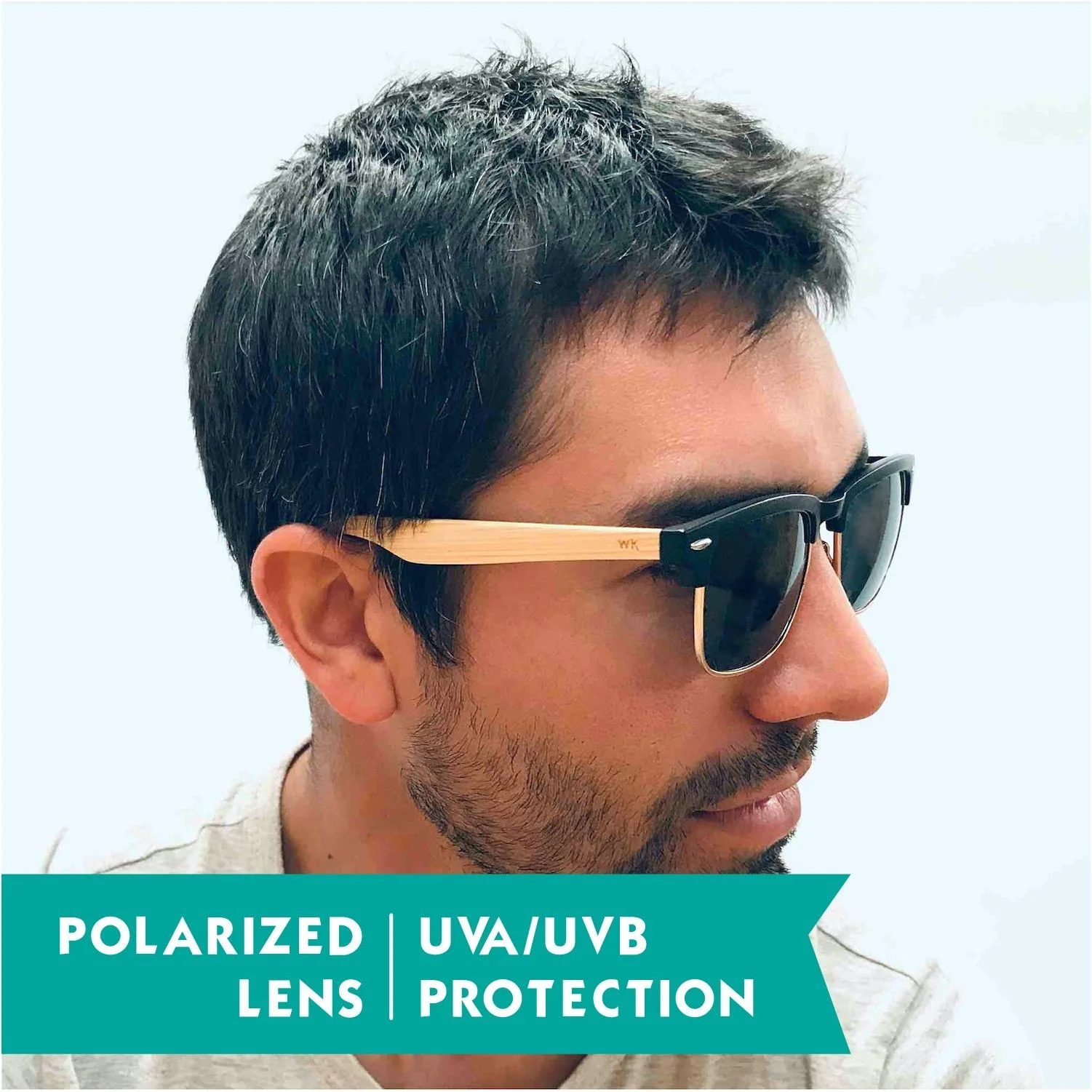 Bamboo Sunglasses Polarised for Men and Women - Club Master - Image 6