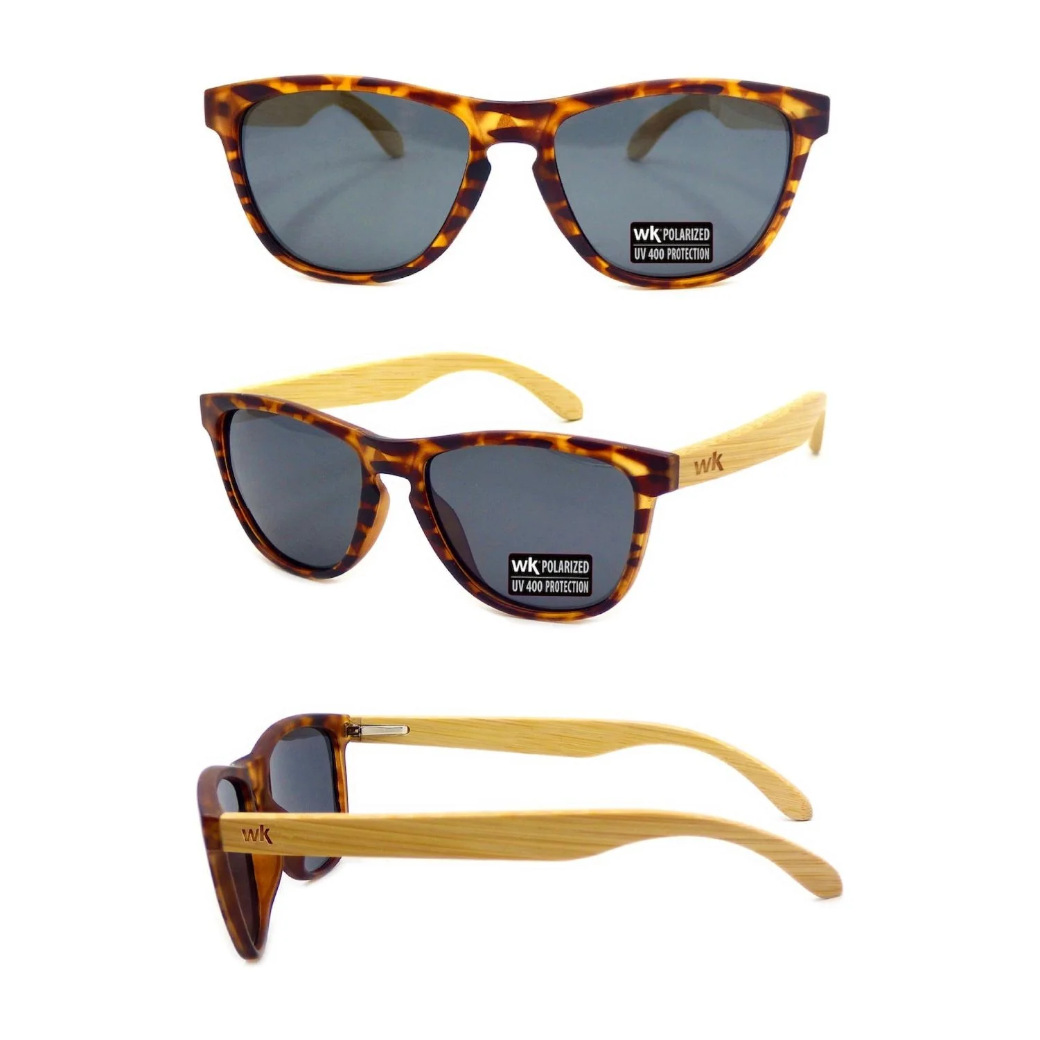 Bamboo Sunglasses Polarised for Men and Women - Tortoise Shell - Image 3