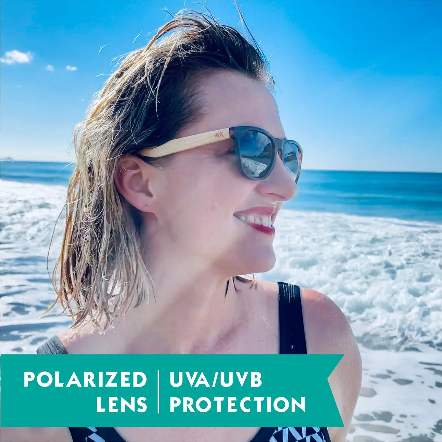 Bamboo Sunglasses Polarised for Men and Women - Tortoise Shell - Image 5