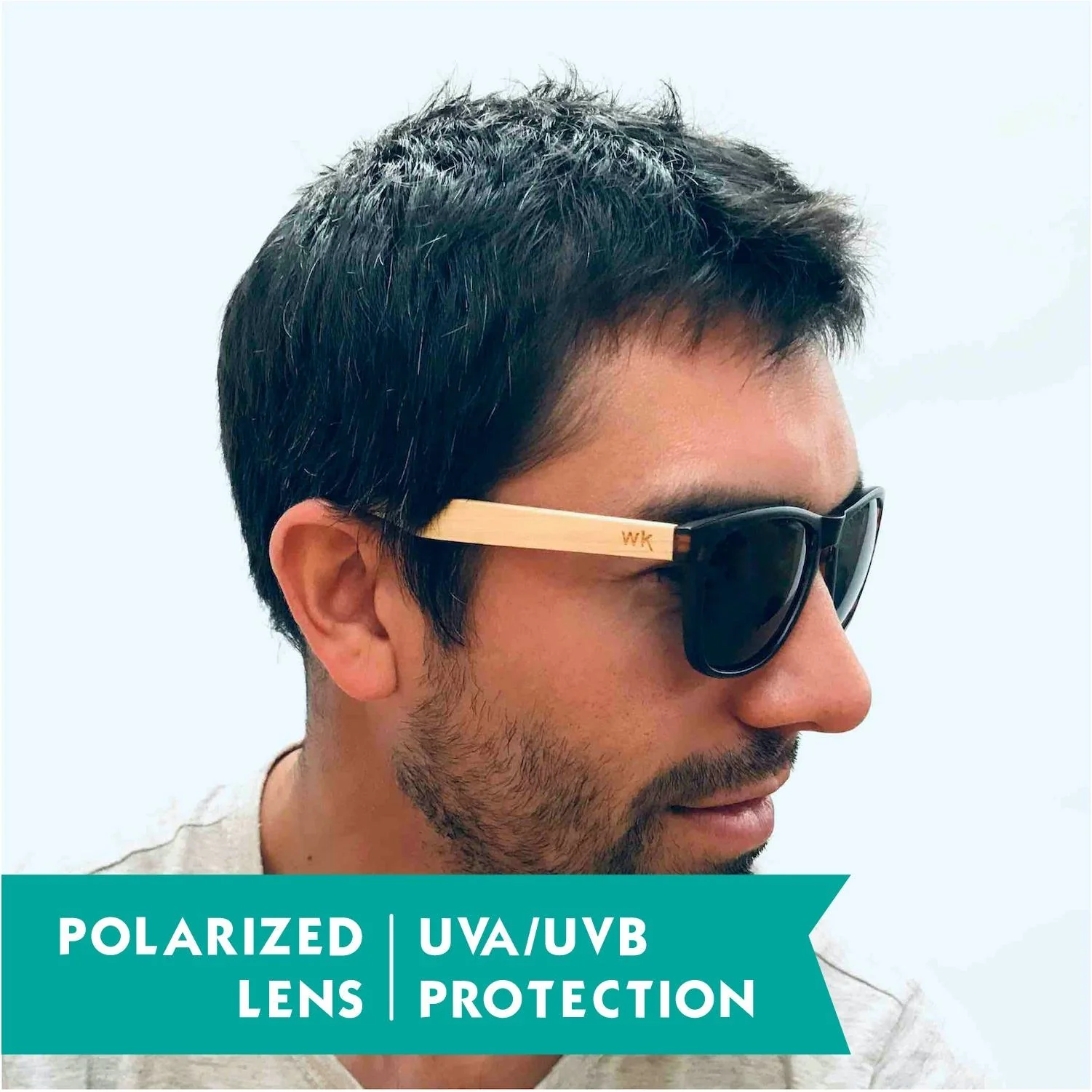 Bamboo Sunglasses Polarised for Men and Women - Tortoise Shell - Image 6