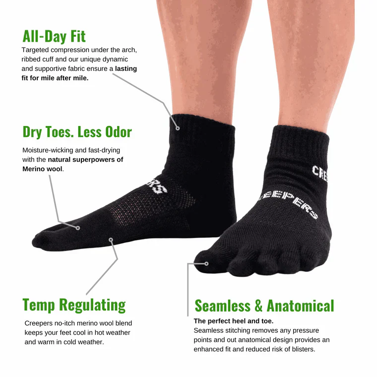 Creepers Merino Quarter Crew Sock - Image 2