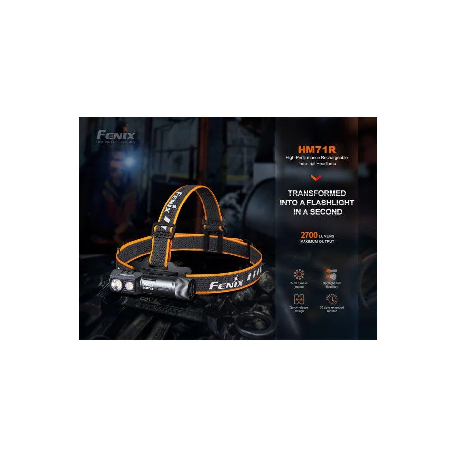 Fenix HM71R 2700 Lumen Rechargeable Headlamp - Image 2
