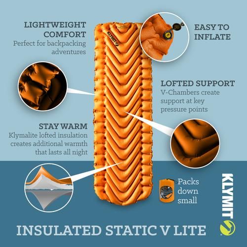 Klymit Insulated Static V Lite Sleeping Mat - Image 3