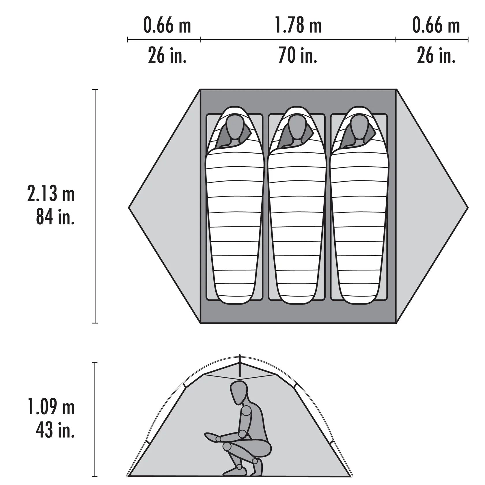 MSR Elixir 3 Person Hiking Tent with Footprint - Image 11