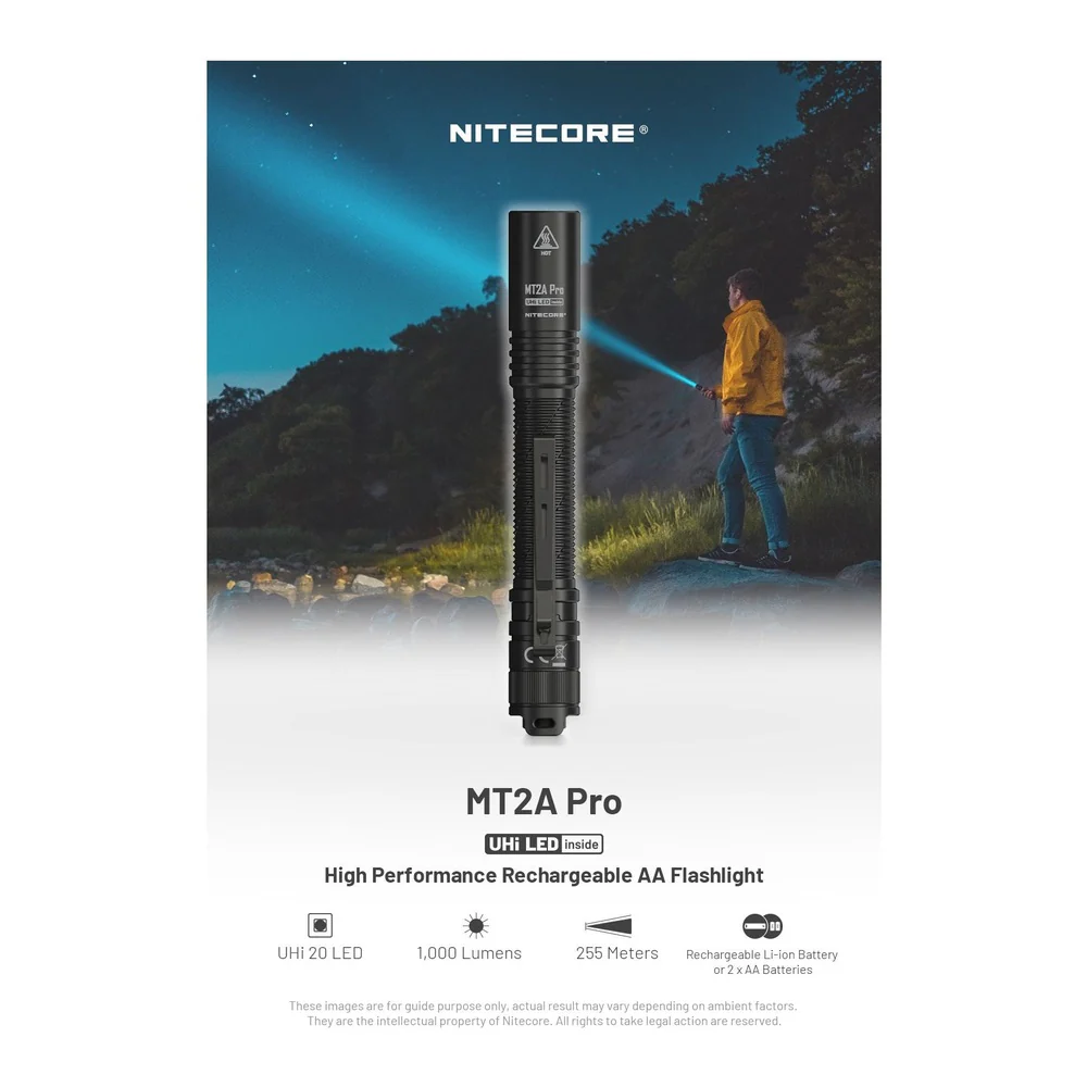 Nitecore MT2A PRO Rechargeable Flashlight - 1000 lumens - Image 8