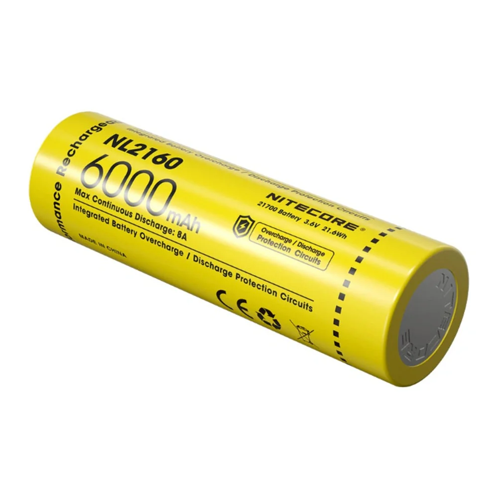 Nitecore Spare NL2160 21700 Li-Ion Rechargeable Battery (21.6Wh, 6000mAh)