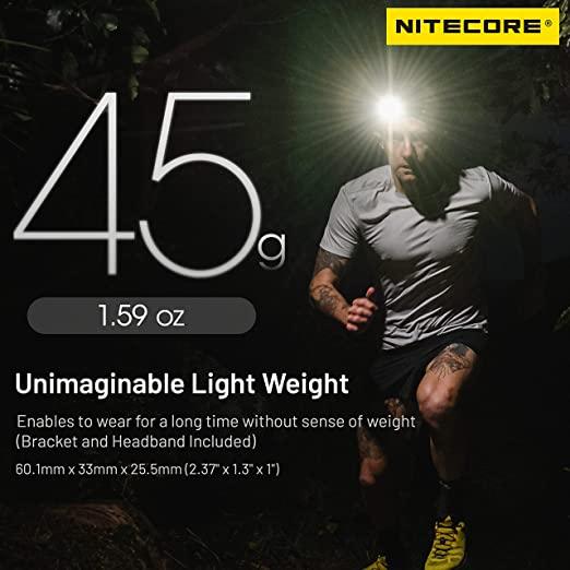 NITECORE NU25 MCT UL 400 Lumens Rechargeable Ultralight Headlamp - Image 4