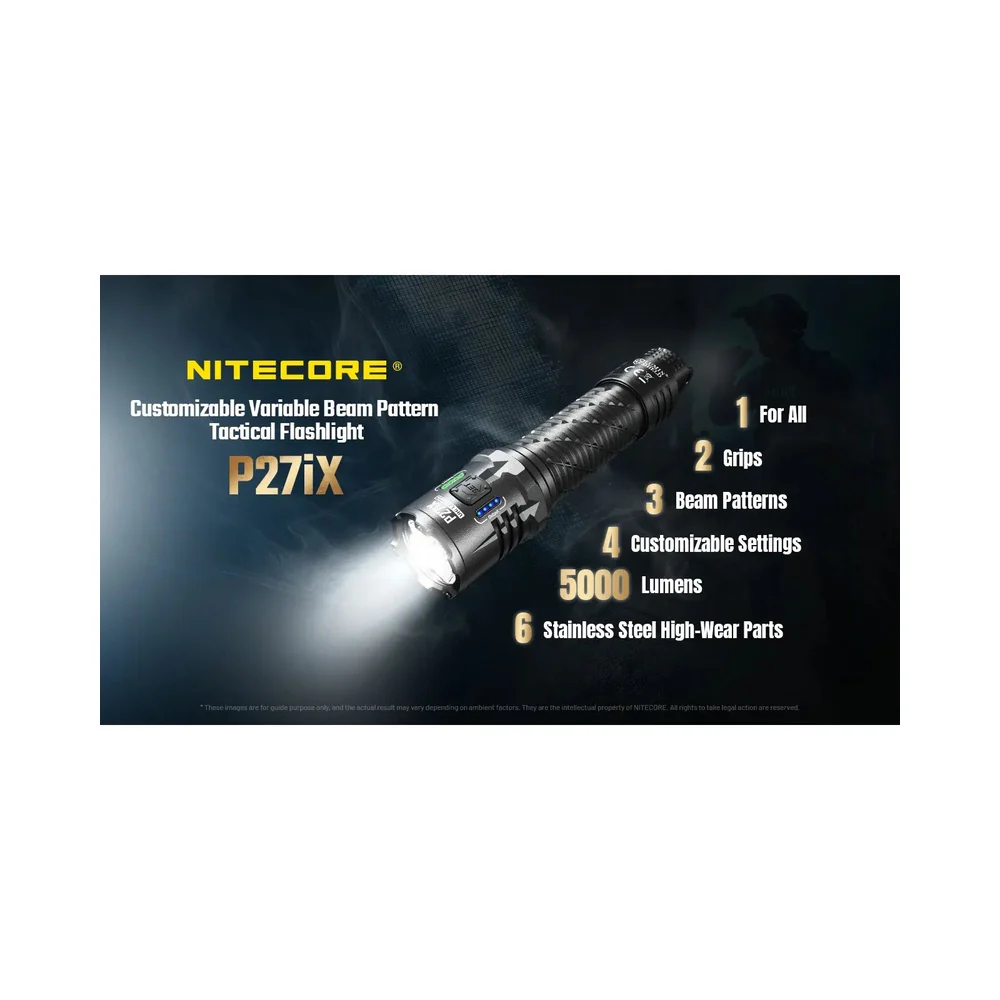 Nitecore P27iX Tactical Flashlight (5000 Lumens) - Image 5