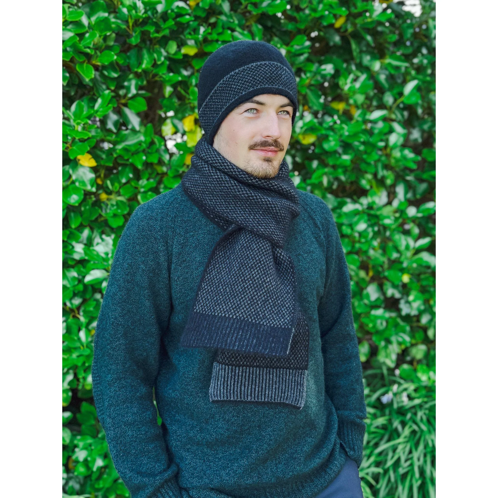 Possum Merino Morse Scarf - Lothlorian Knitwear - Image 2