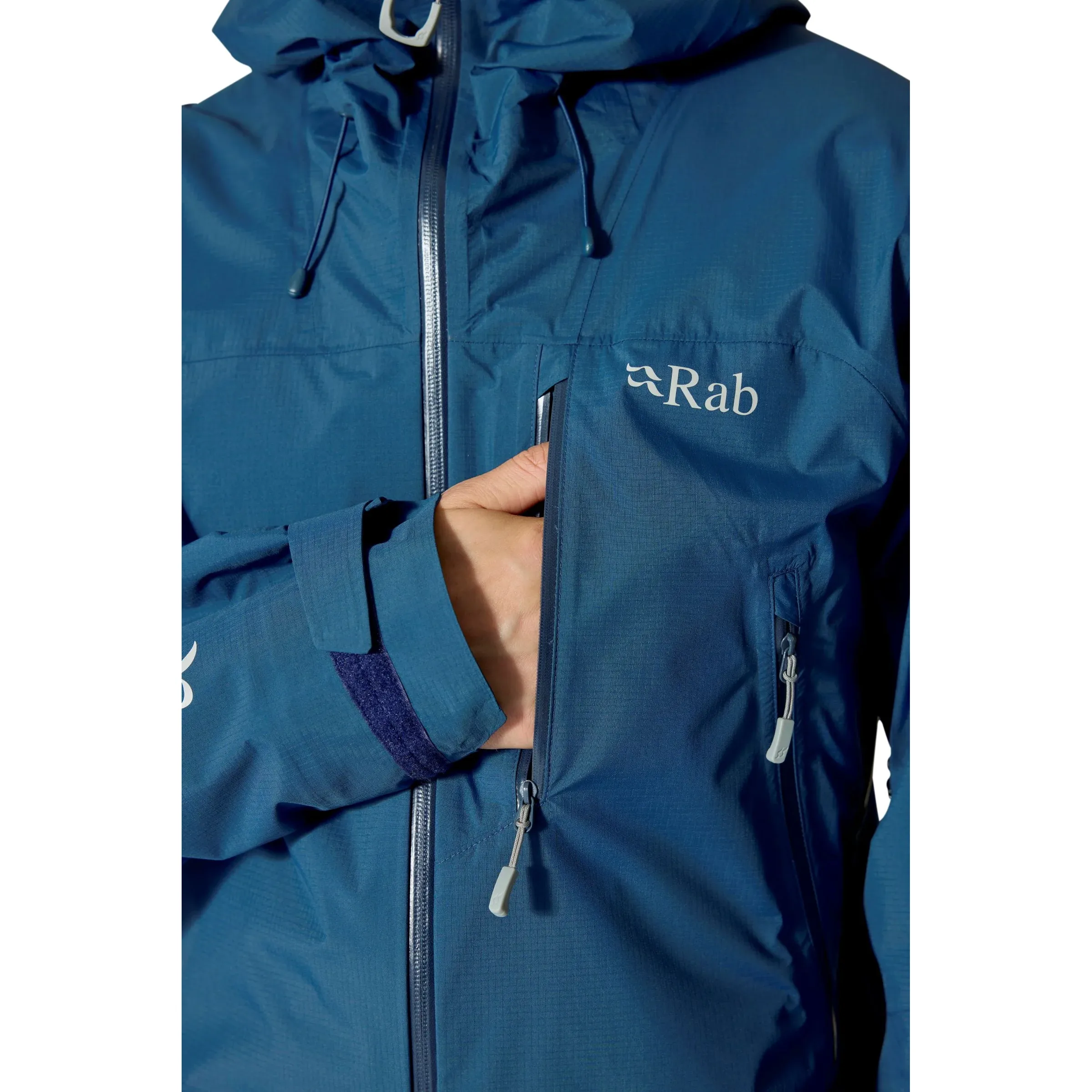 Rab Mens Downpour Mountain Waterproof Jacket - Image 8