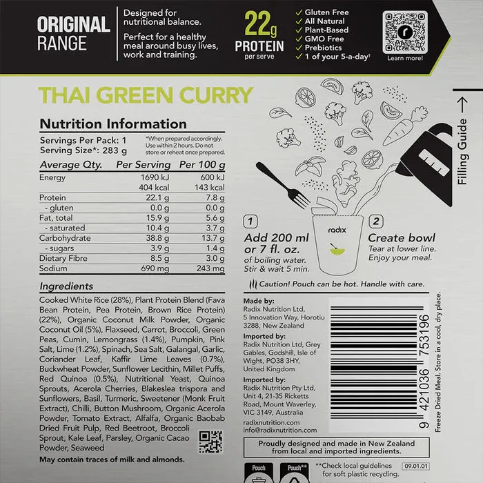 Radix Original 400 Plant-Based Thai Green Curry - Image 2