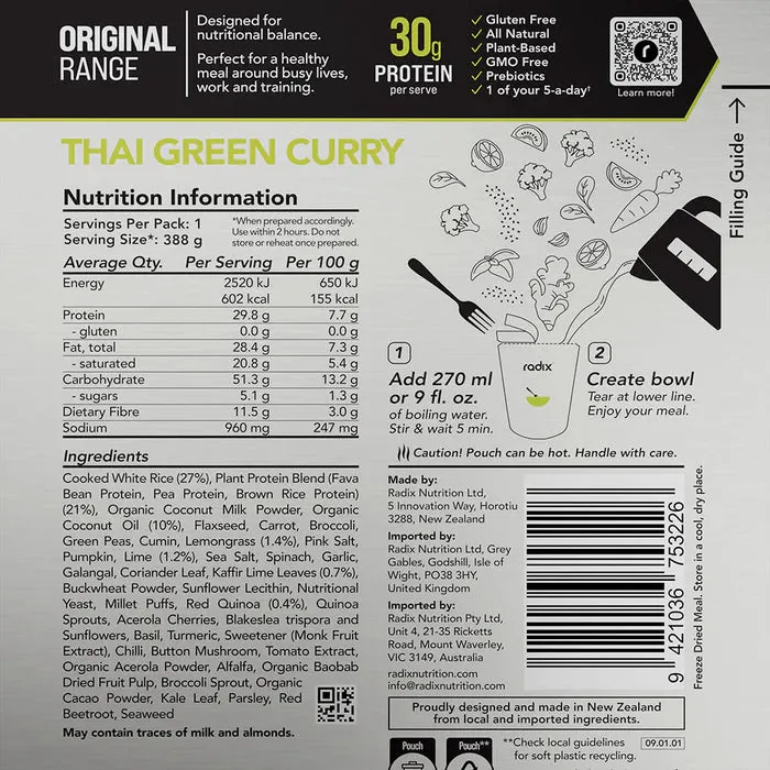 Radix Original 600 Plant-Based Thai Green Curry - Image 2