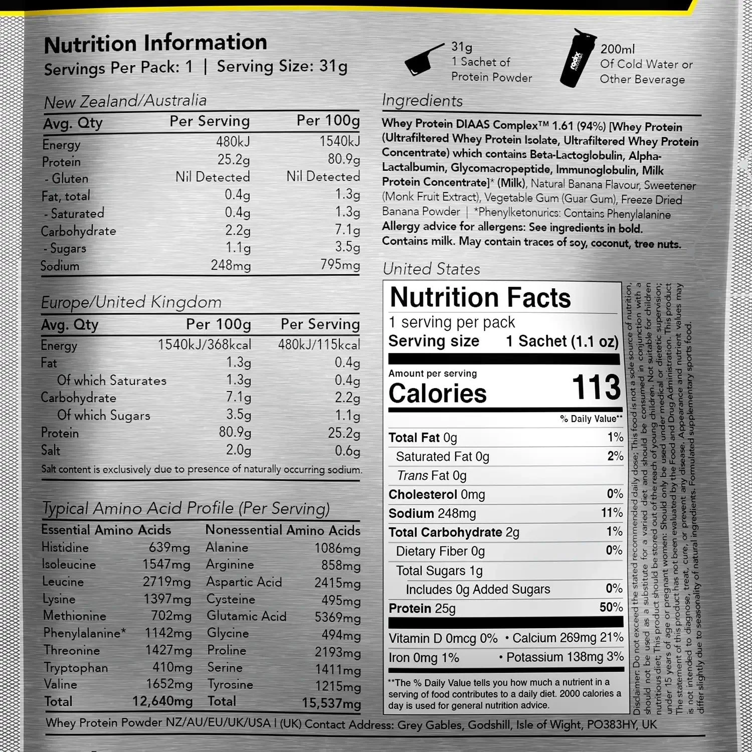 Radix Whey Protein DIAAS Complex 1.61 Banana - Image 3