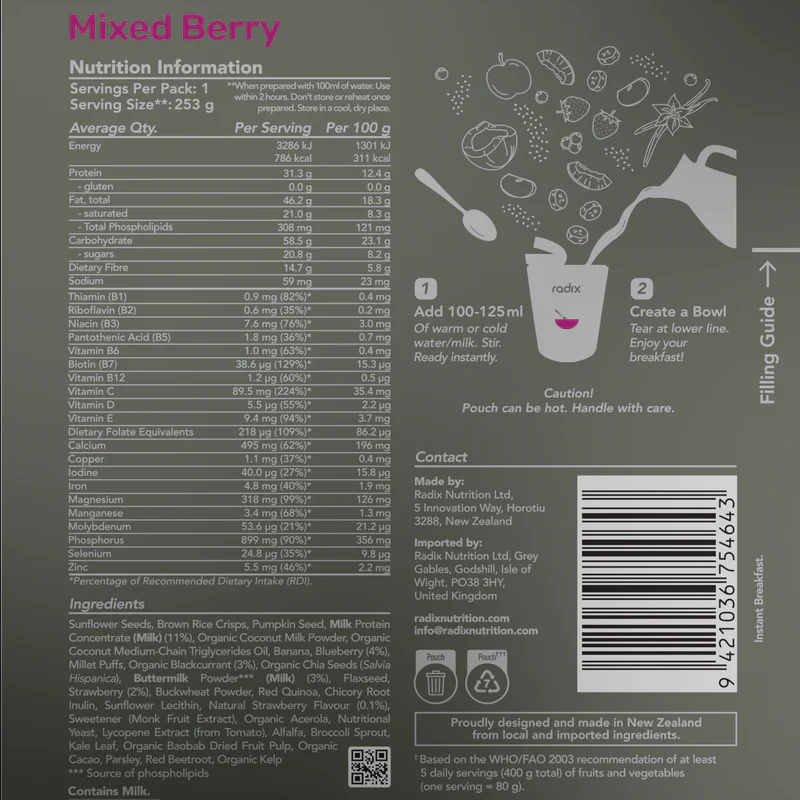 Radix Ultra Dairy Breakfast 800 Mixed Berry - Image 3