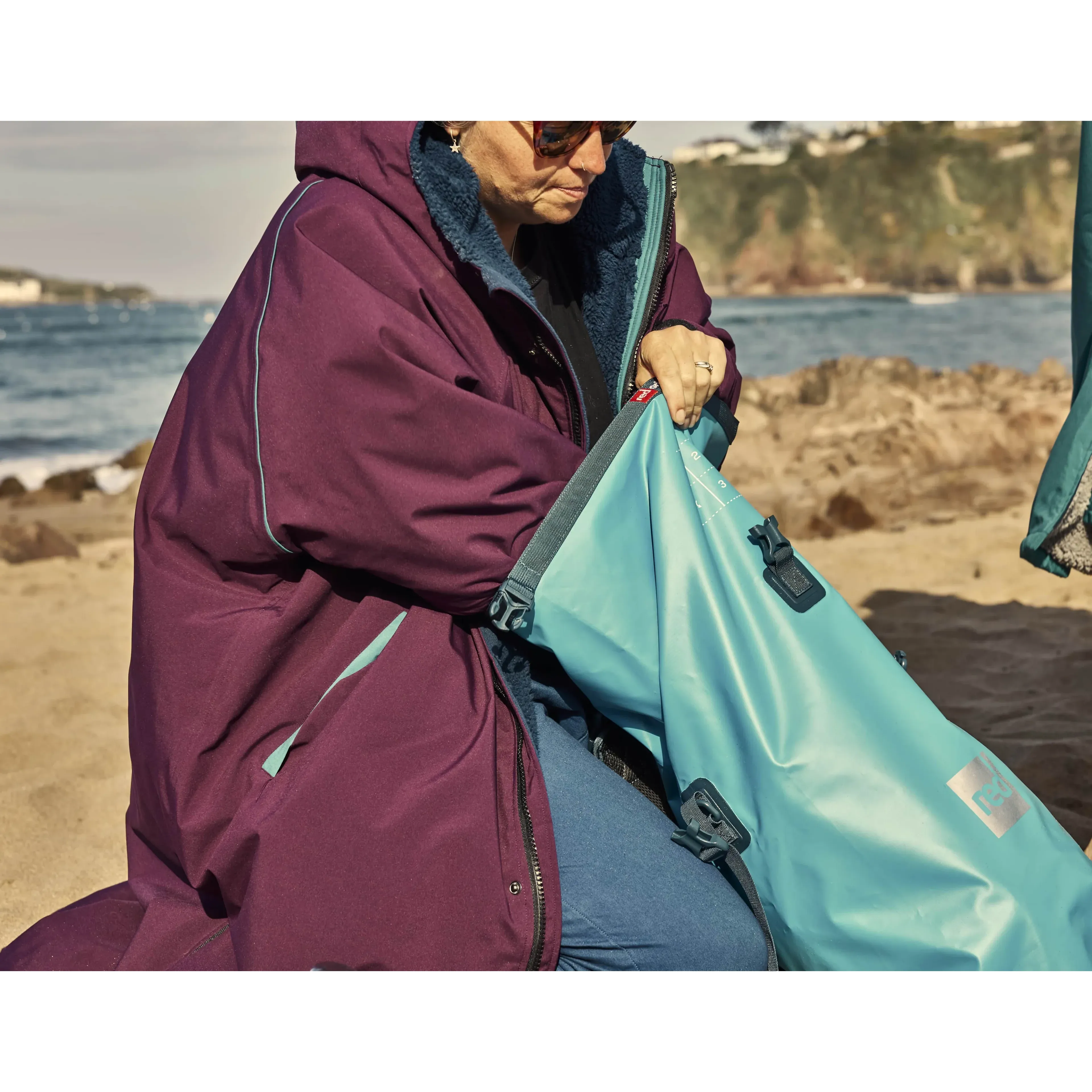 Red Paddle Waterproof Roll Top Dry Bag Backpack - Image 15