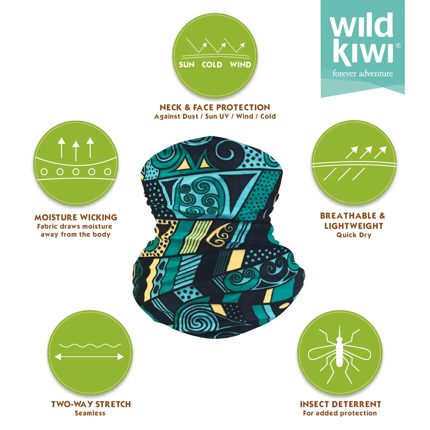 Wild Kiwi Neck Tube - Image 2