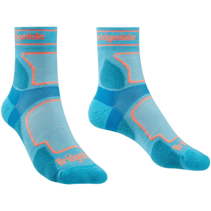 Womens Bridgedale TRAIL RUN Ultralight C/max Sport Fit 3/4 Crew