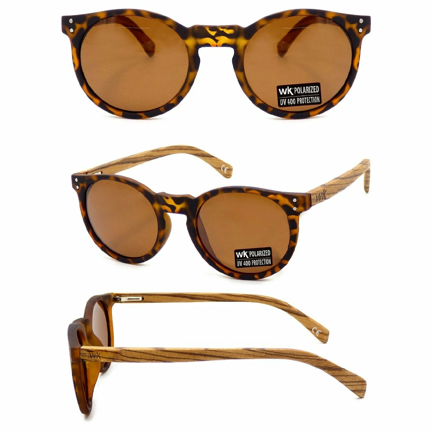 Wood Sunglasses Polarised for Men and Women - Tortoise Shell - Image 3