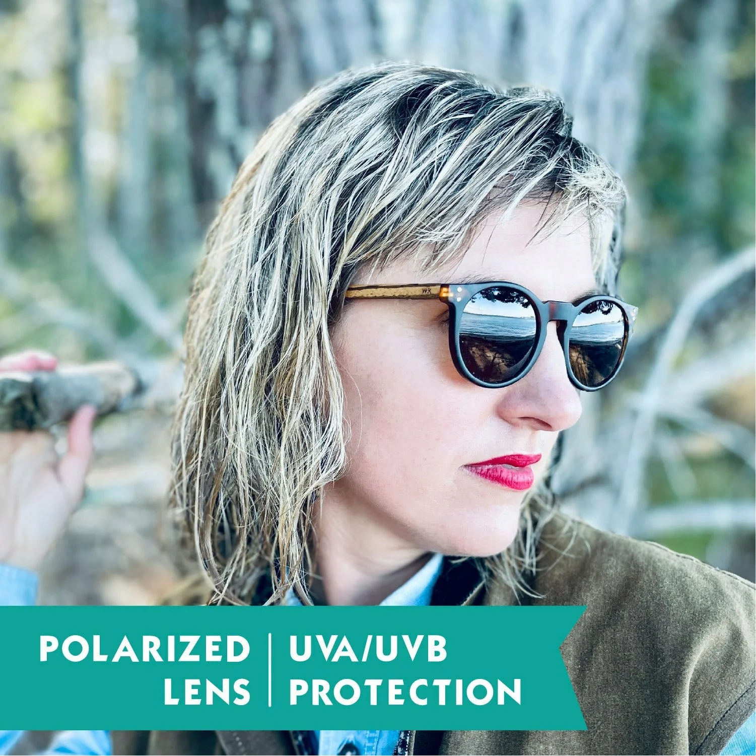 Wood Sunglasses Polarised for Men and Women - Tortoise Shell - Image 5