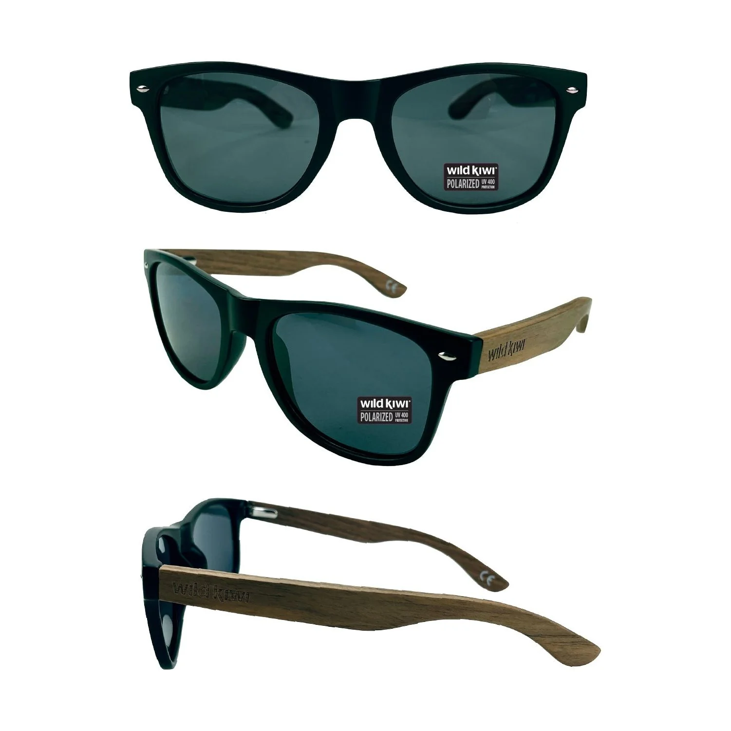Wood Sunglasses Polarised for Men and Women - Walnut - Image 3